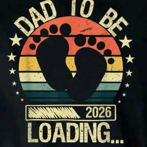 Dad To Be Loading Graphic Tee - Black